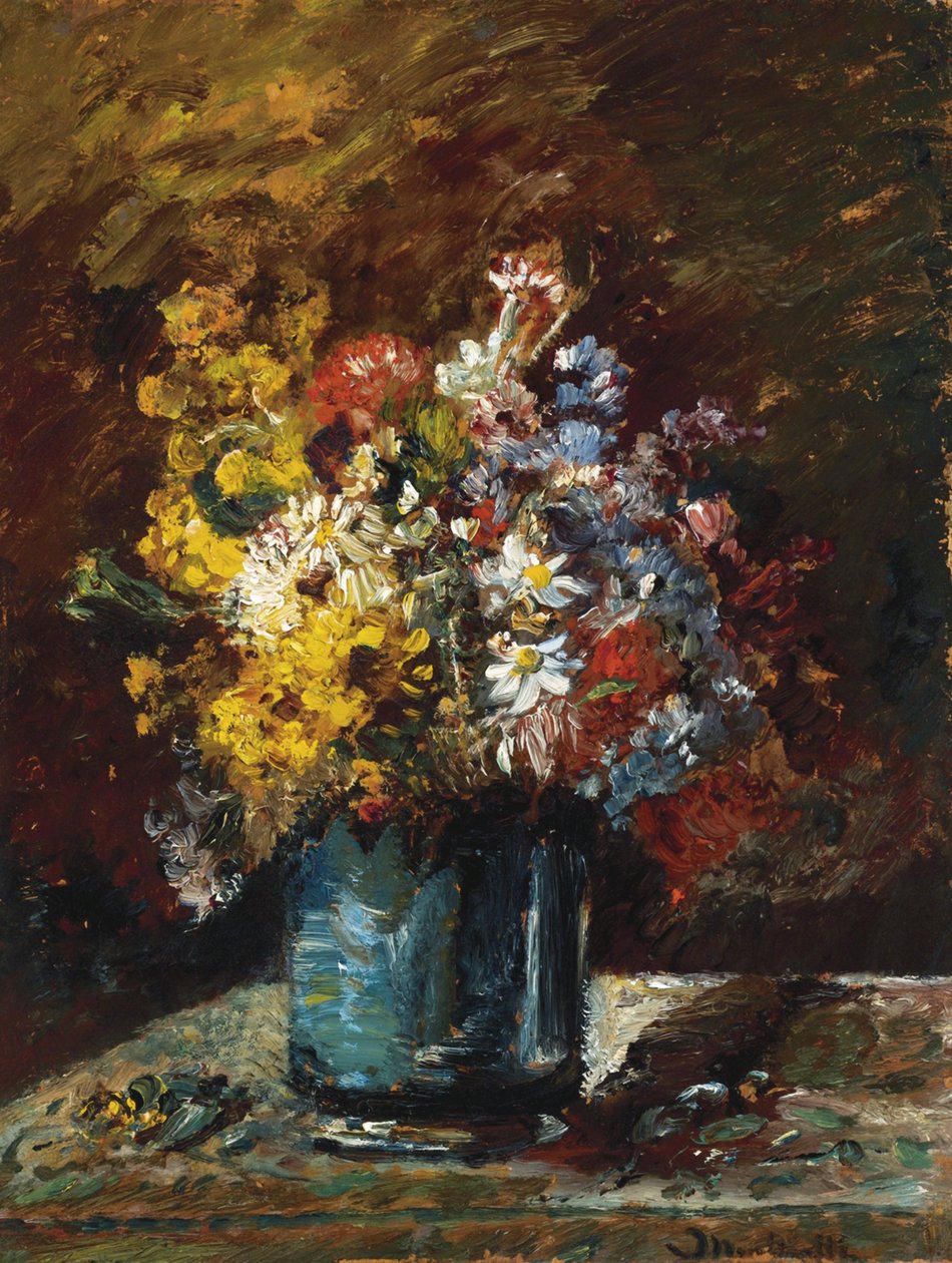 Different Flowers by Adolphe Joseph Thomas Monticelli