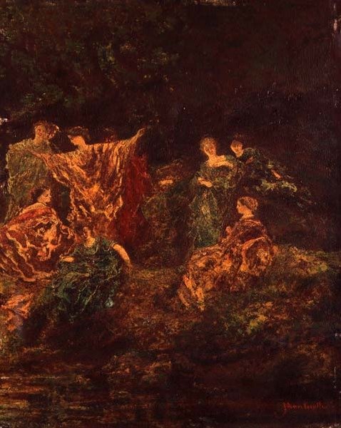 Fete Galante by Adolphe Joseph Thomas Monticelli