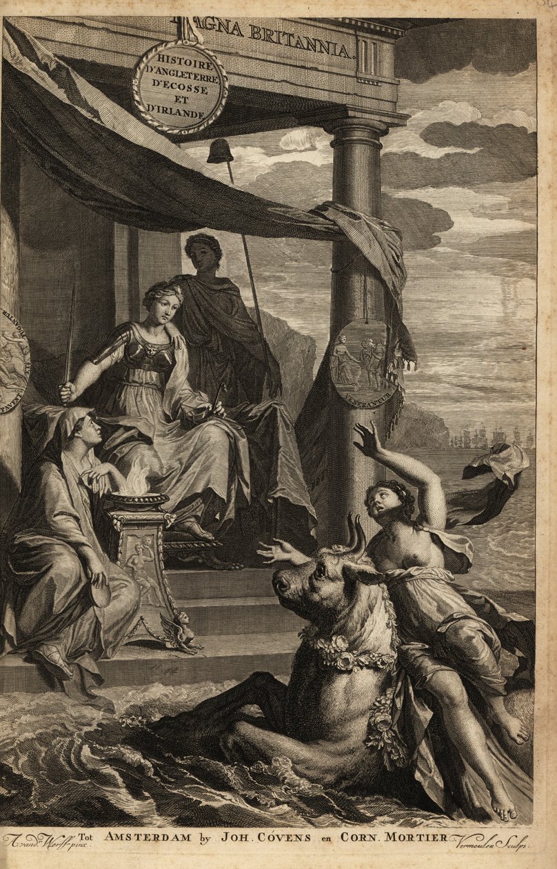 Allegorical Frontispiece with Europa, Zeus and Themis by Adriaan van der (after) Werff