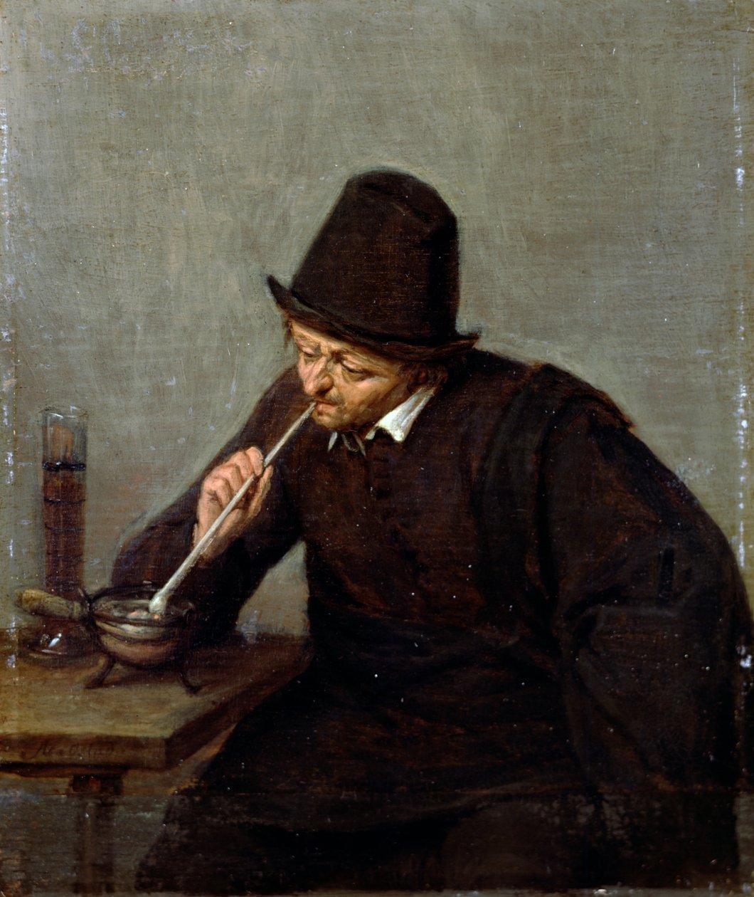 A Man Smoking by Adriaen Jansz. van Ostade