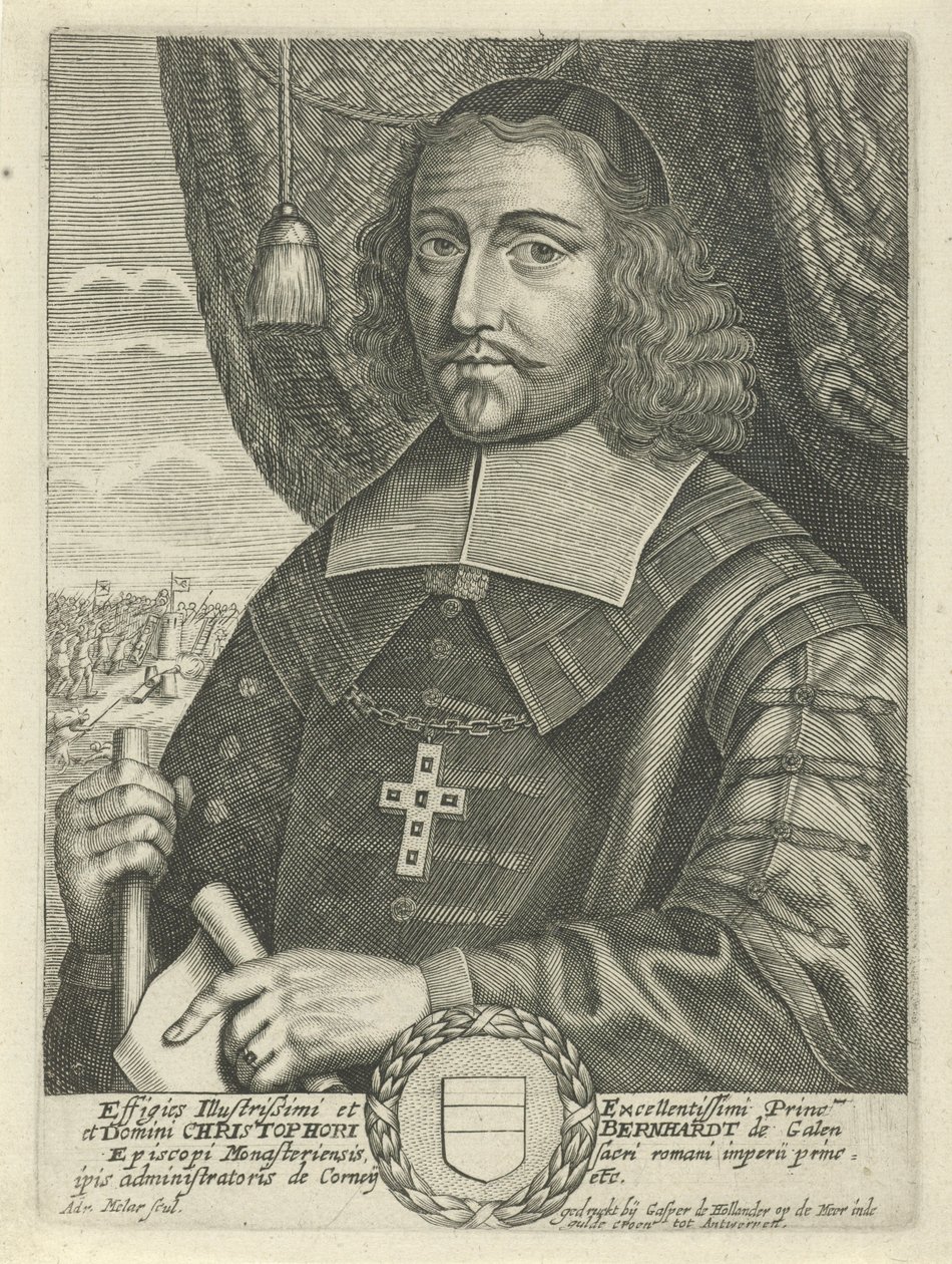 Portrait of Christoph Bernhardt von Galen, Bishop of Munster by Adriaen Millaert