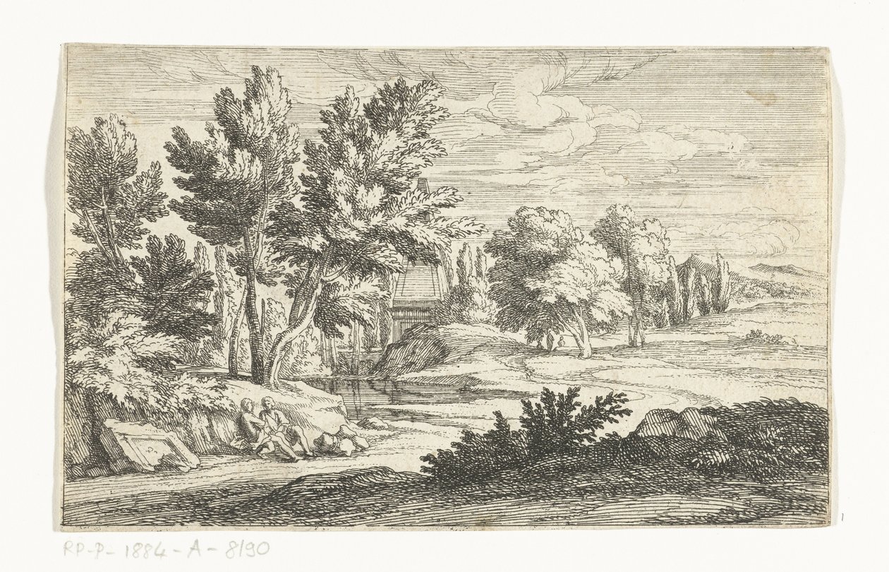 Landscape with Tomb Monument by Adriaen Frans Boudewyns