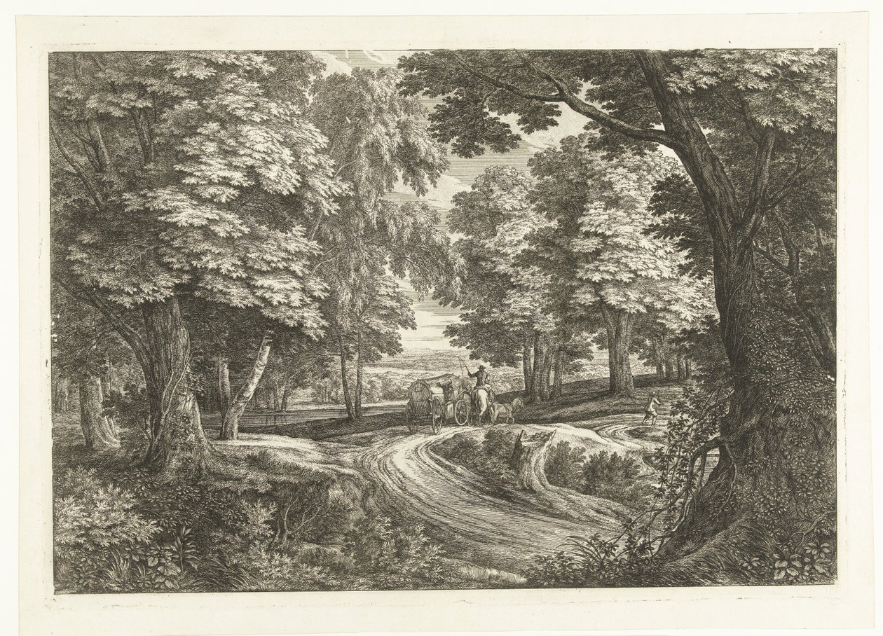 Landscape with Carriage by Adriaen Frans Boudewyns