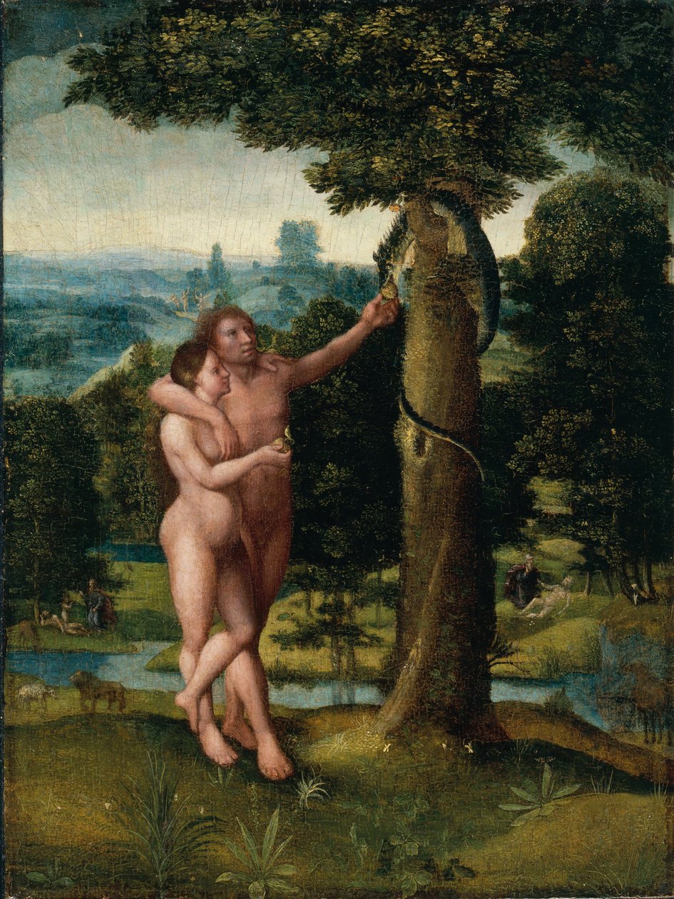 Adam and Eve, c.1520 by Adriaen Isenbrandt or Isenbrant