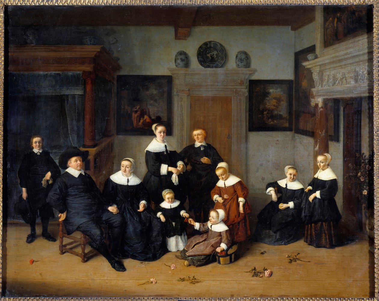 Family Portrait by Adriaen Jansz. van Ostade: Fine art print