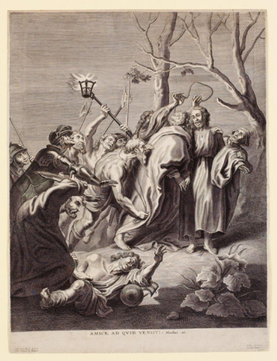 Image from the Life of Jesus. Amice, as quid venesti by Adriaen Lommelin