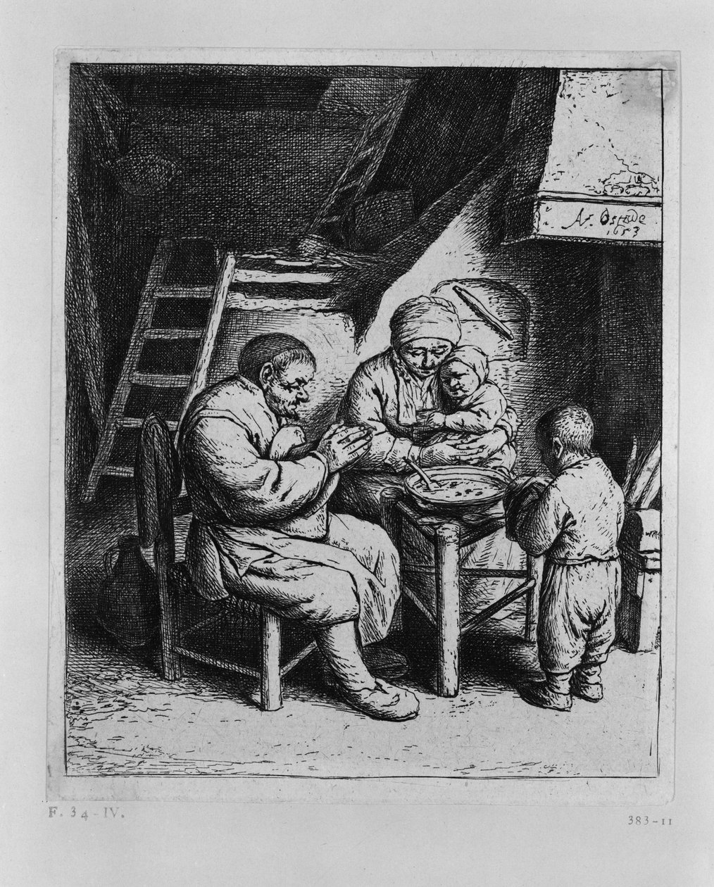 Grace Before Meal by Adriaen van Ostade