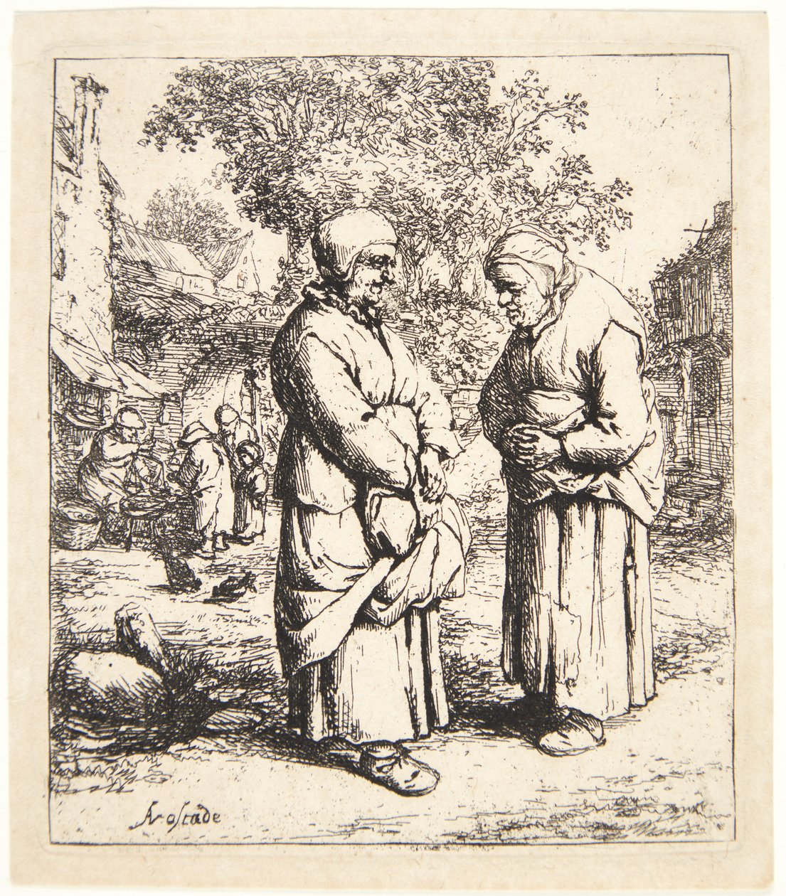 The Two Gossiping Women by Adriaen van Ostade