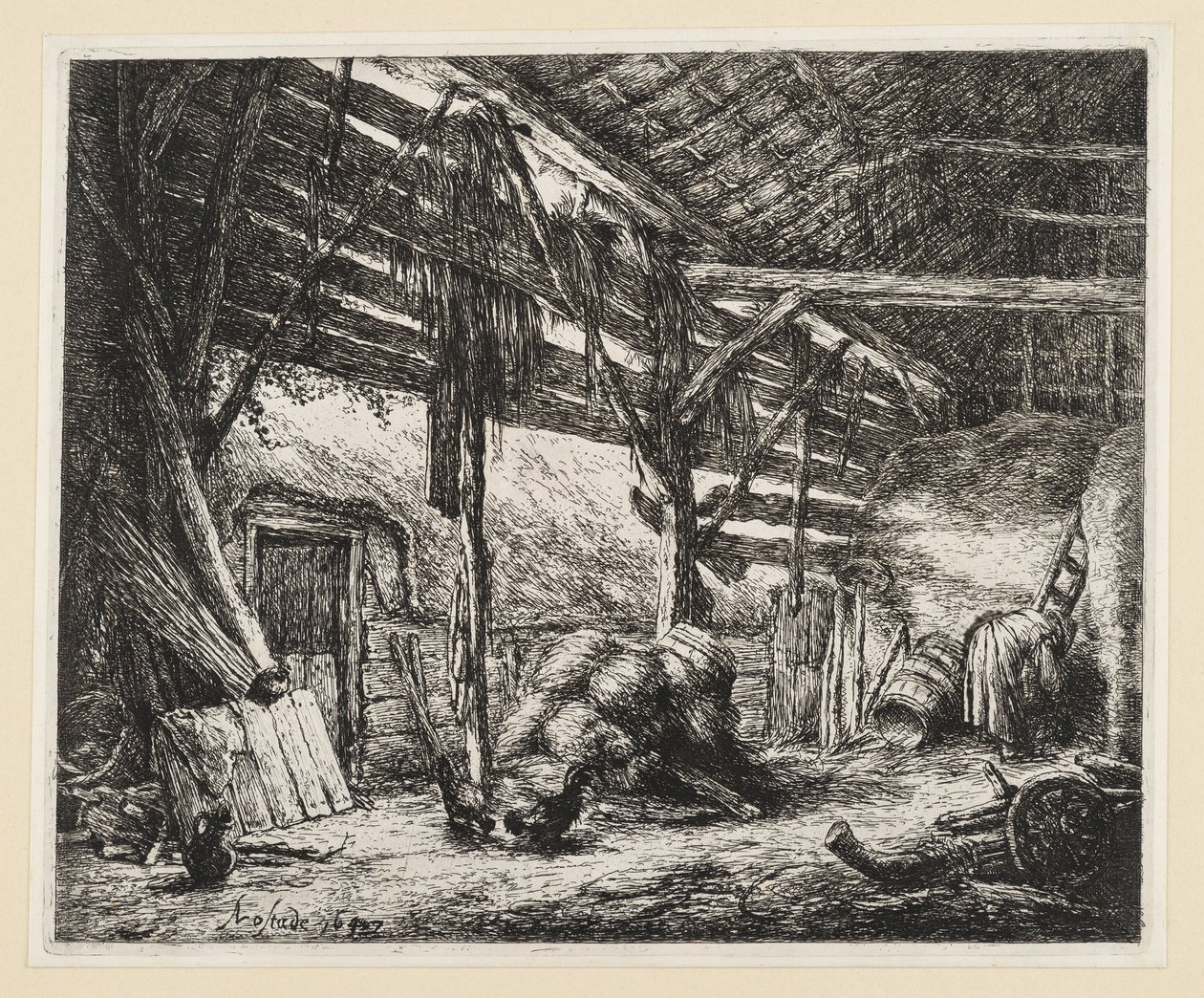The Barn by Adriaen van Ostade