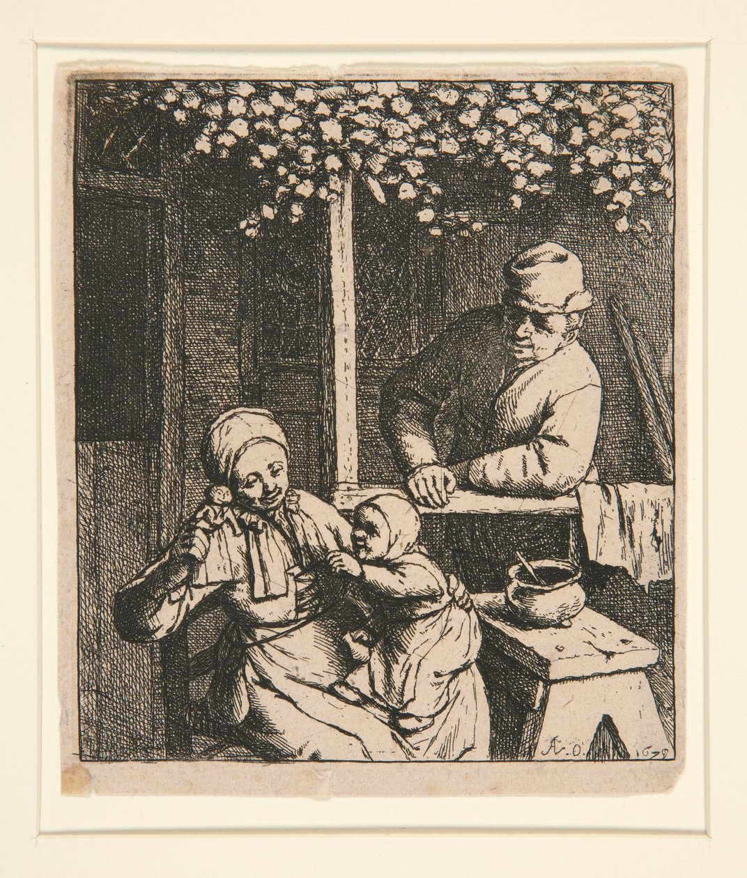 Woman Teasing Child with Doll by Adriaen van Ostade
