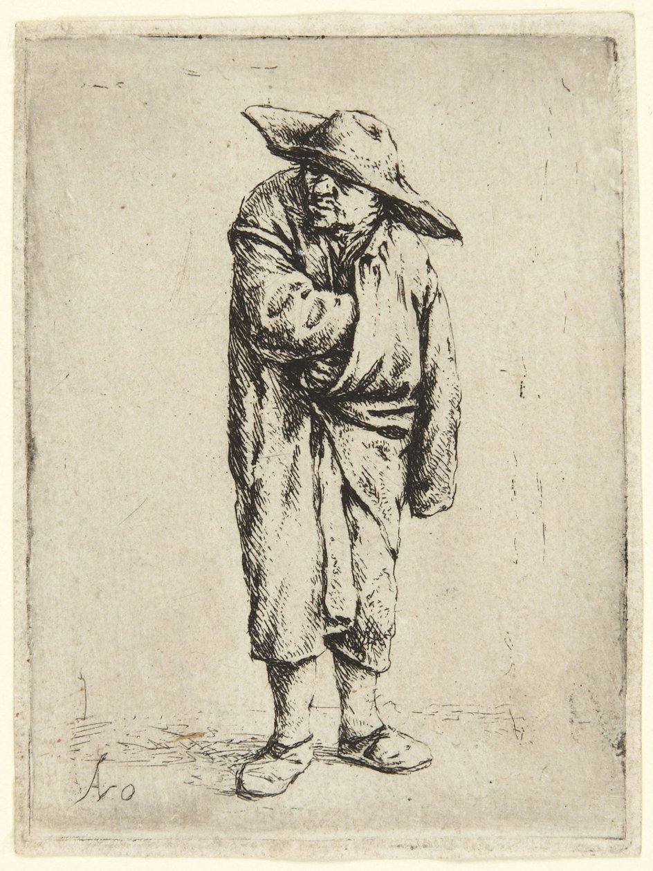 Peasant with Hat by Adriaen van Ostade