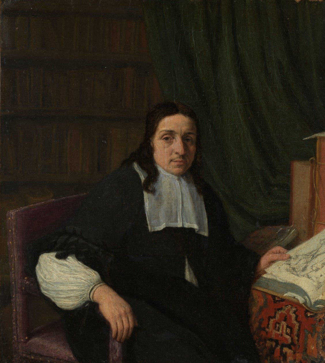 Portrait of a Collector, Possibly Constantijn Sennepart by Adriaen van Ostade