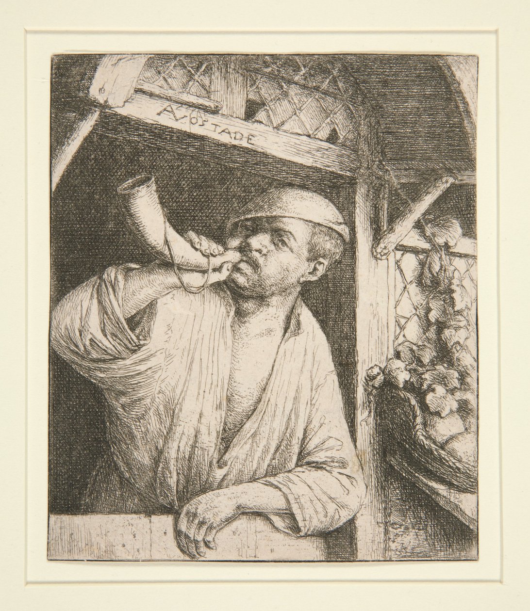 The Baker Sounding his Horn by Adriaen van Ostade