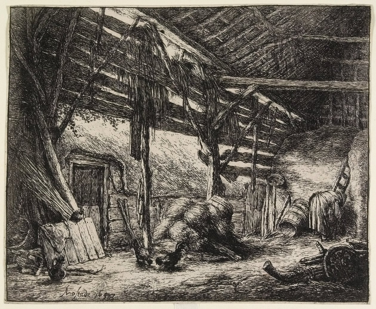 The Barn by Adriaen van Ostade