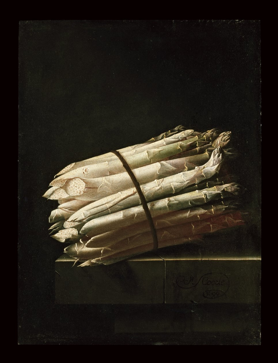 Still Life of Asparagus, 1699 by Adrian Coorte