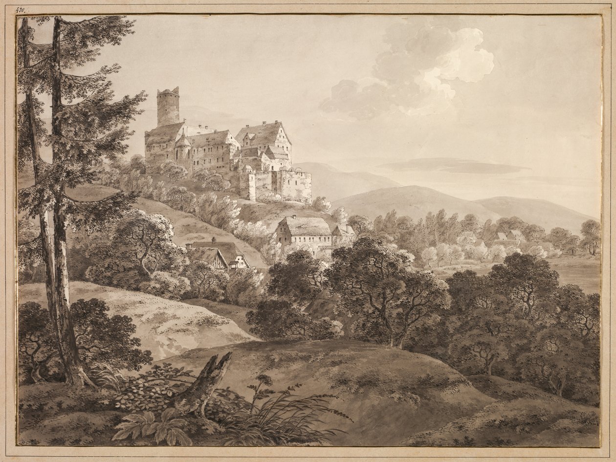 View of the Castle Gnandstein, c. 1795 by Adrian Zingg