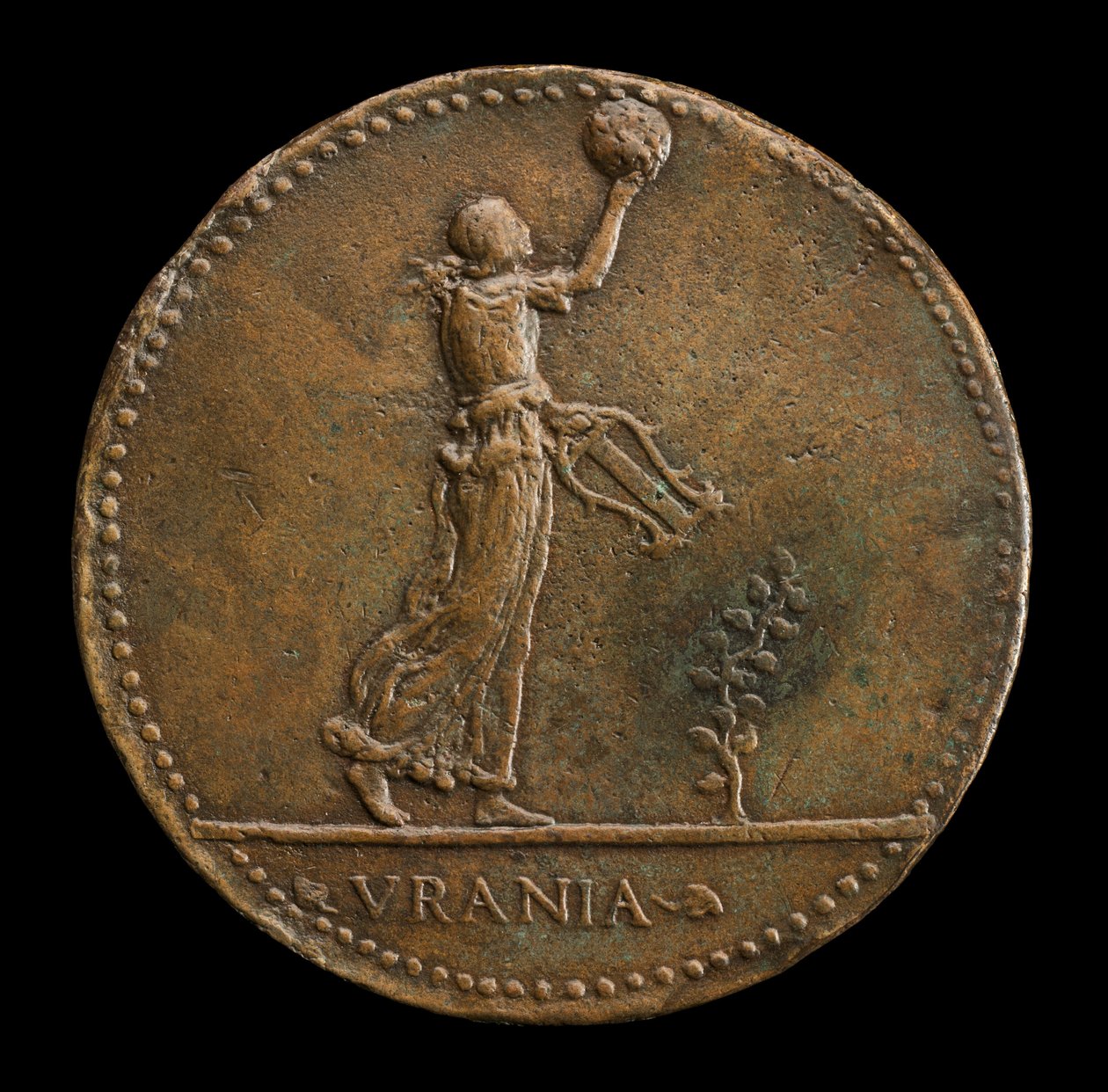 Urania Walking to Right, Holding a Globe and Lyre by Adriano Fiorentino