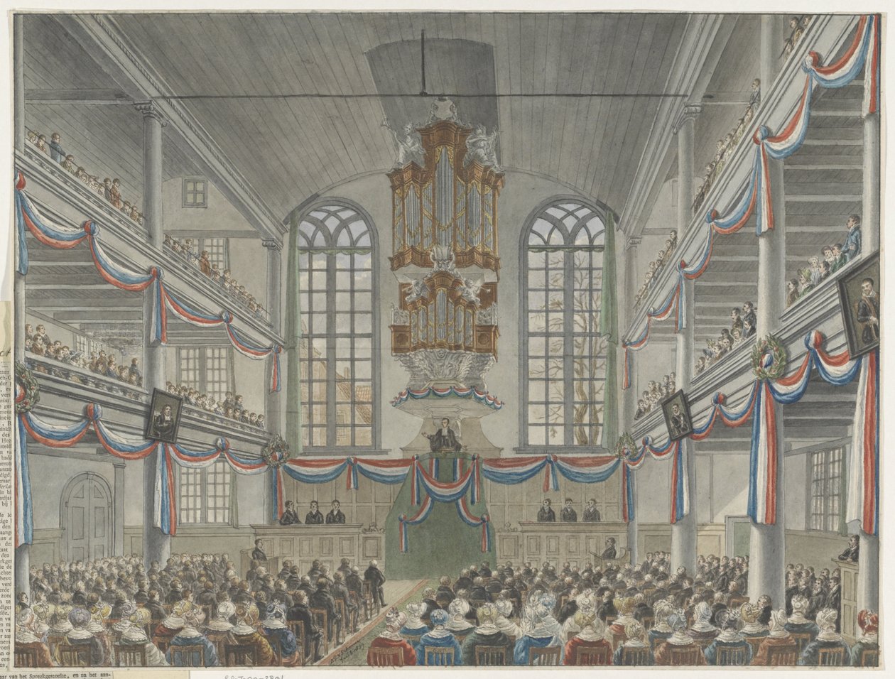 Celebration of the Bicentennial of the Remonstrant Seminary, 1834 by Adrianus Gerardus van Schoone