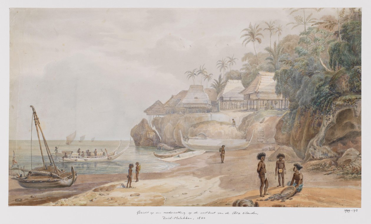 View of a Settlement on the East Coast of Workai, Aru Islands, Southeast Moluccas by Adrianus Johannes Bik