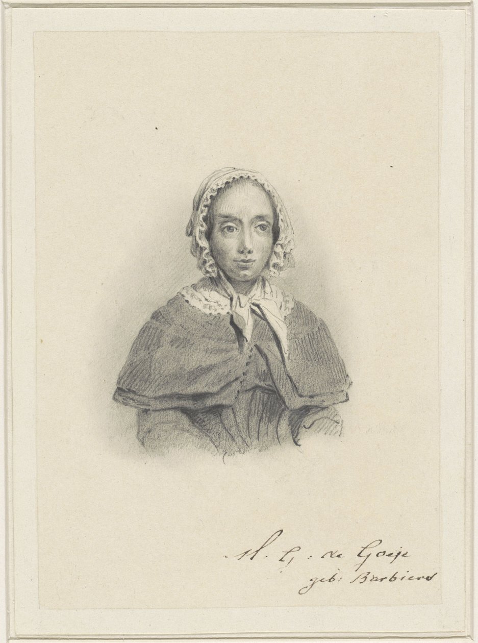 Portrait of Maria Geertruida de Goeje-Barbiers by Adrianus Johannes Ehnle