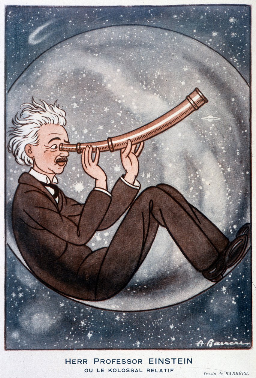 Herr Professor Einstein or the Relative Kolossal - Illustration by Adrien Barrere in 