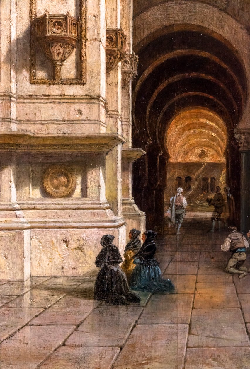 Interior of the Mosque of Córdoba by Adrien Dauzats