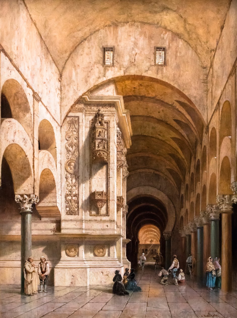 Interior of the Mosque of Córdoba by Adrien Dauzats