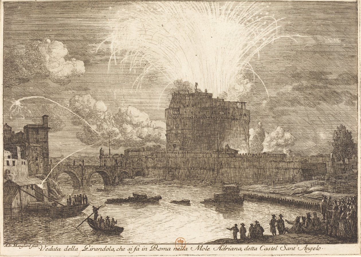 View of the Fireworks Display over Castel Sant
