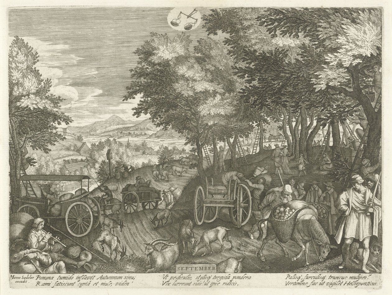 September (The Twelve Months) by Egidius  Sadeler (II)