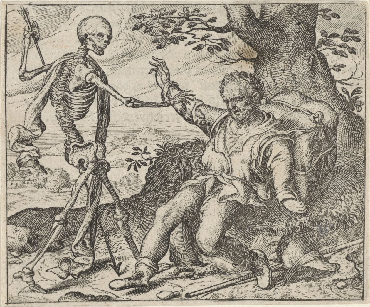 Fable of the Old Man and Death by Egidius Sadeler (II)