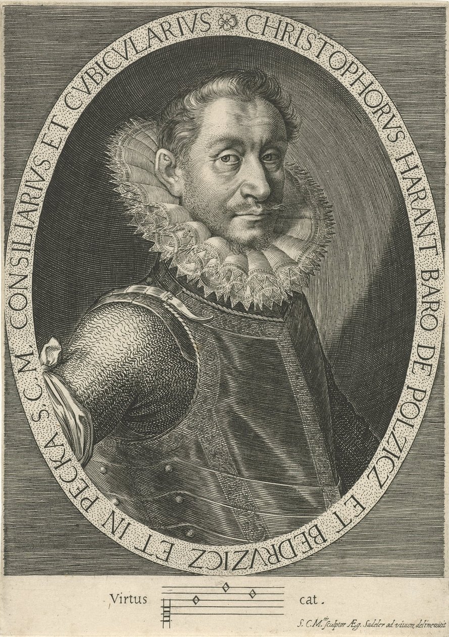 Portrait of the Composer Krystof Harant 1564-1621, ca. 1600 by Aegidius Sadeler or Saedeler