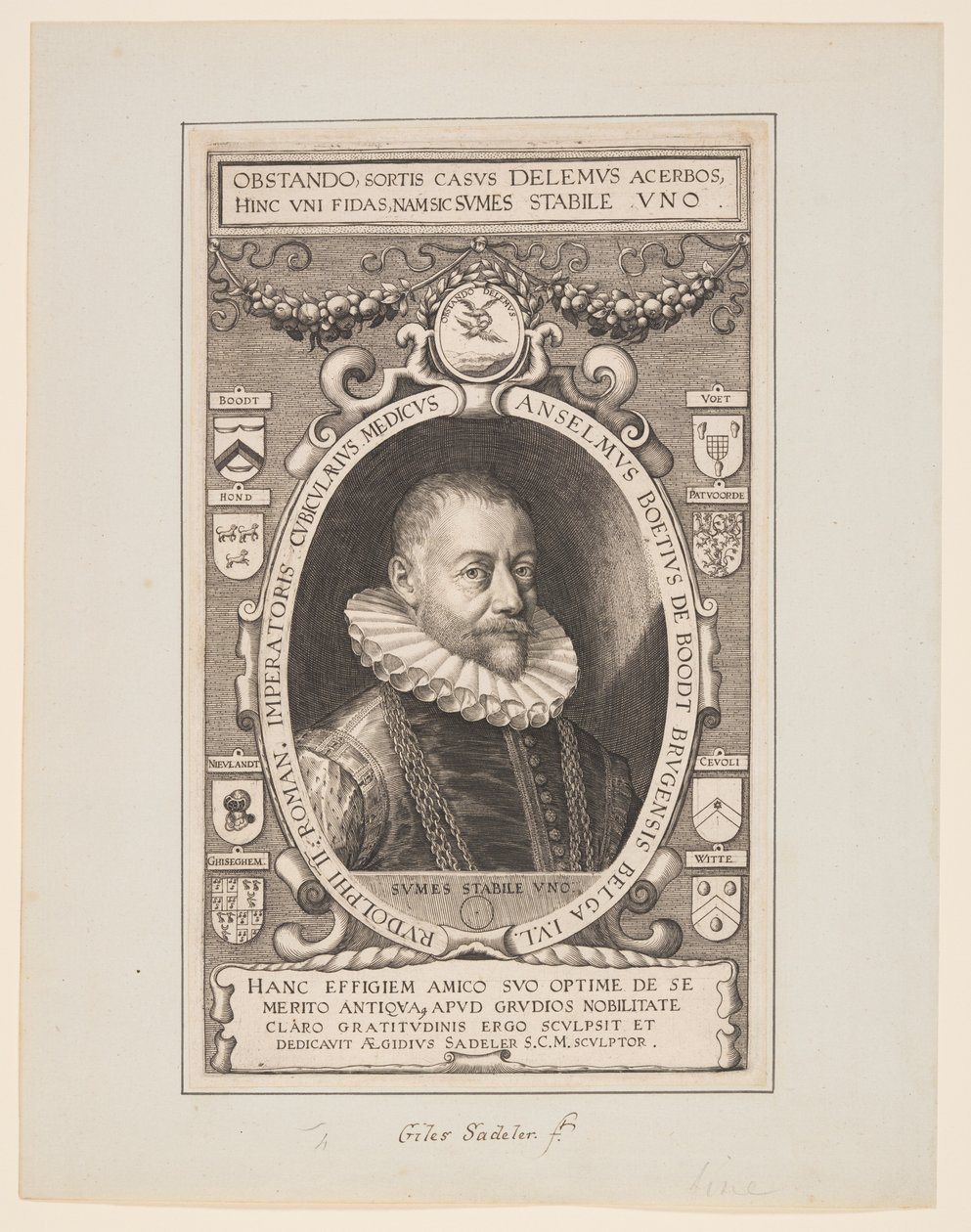 Anselm Boethius de Boodt, Physician to Rudolph II by Aegidius Sadeler II