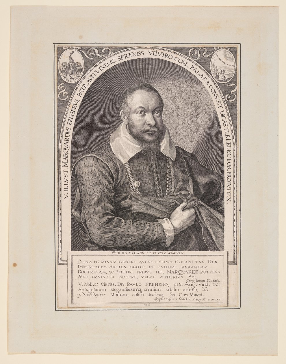 Marquard Freher, Diplomat, Historian, and Jurist by Aegidius Sadeler II