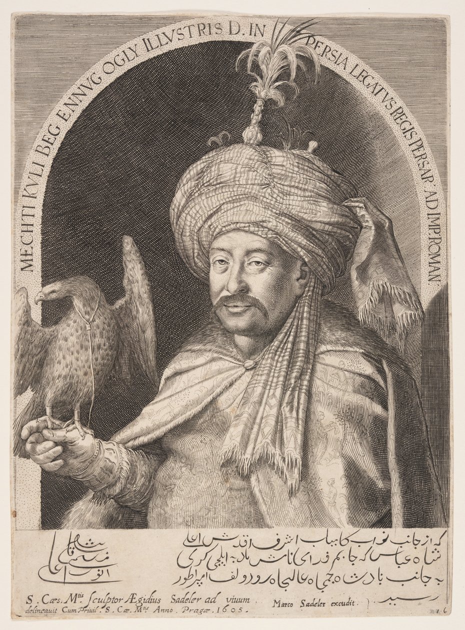 Mehdi Quli Beg, Persian Ambassador in Prague by Aegidius Sadeler II