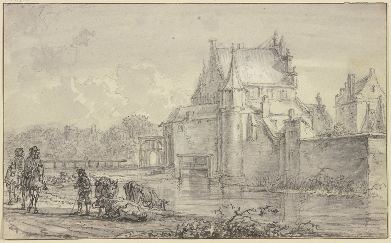 The Old Delft Gate in Rotterdam by Aelbert Cuyp