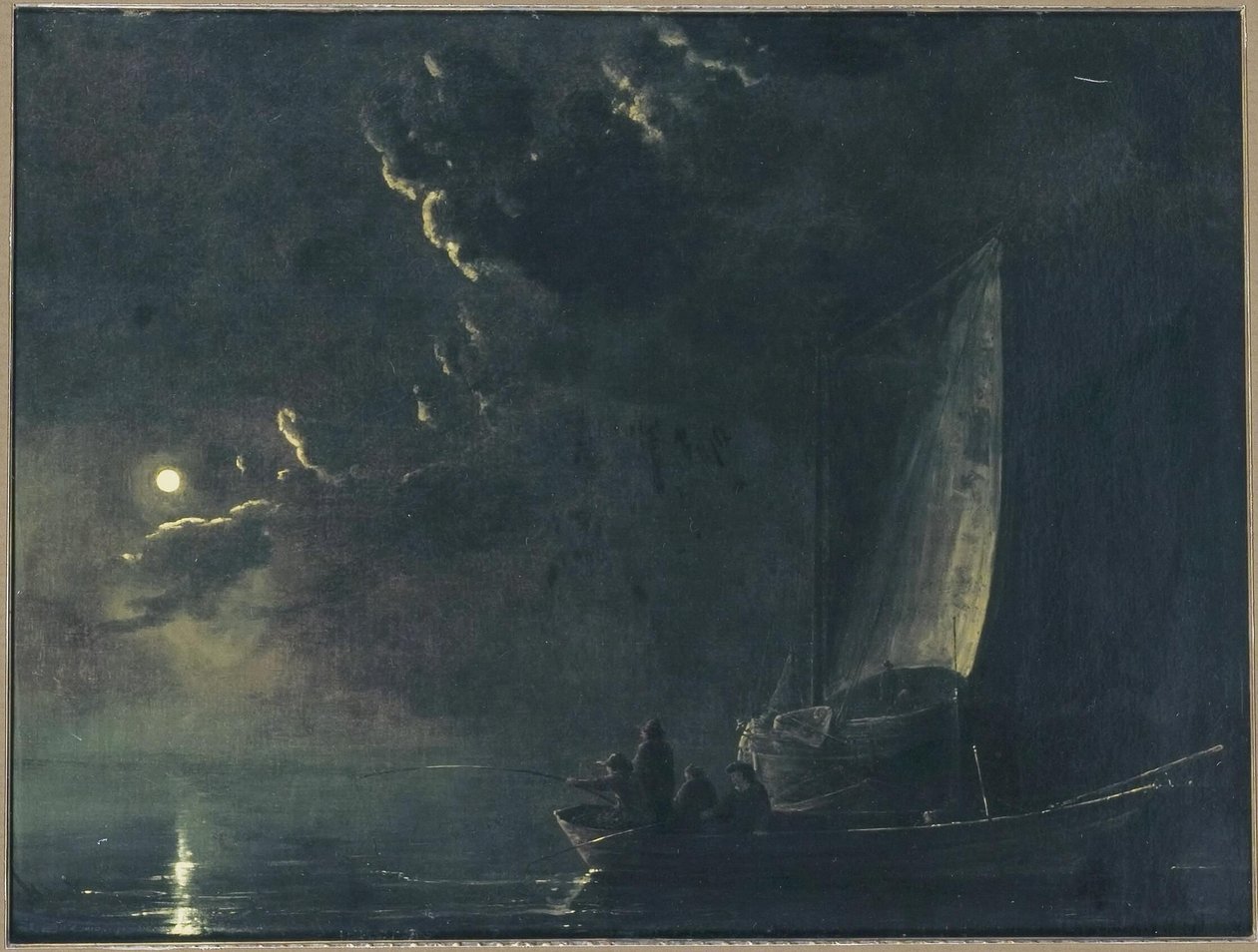 Fishermen by Moonlight by Aelbert Cuyp