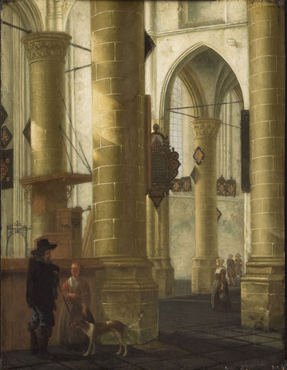 Interior of the Grote Kerk, Dordrecht by Aelbert Cuyp