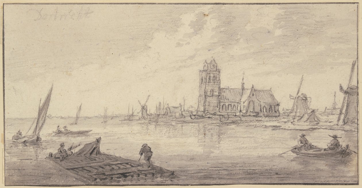 Timber Rafts off Dordrecht by Aelbert Cuyp