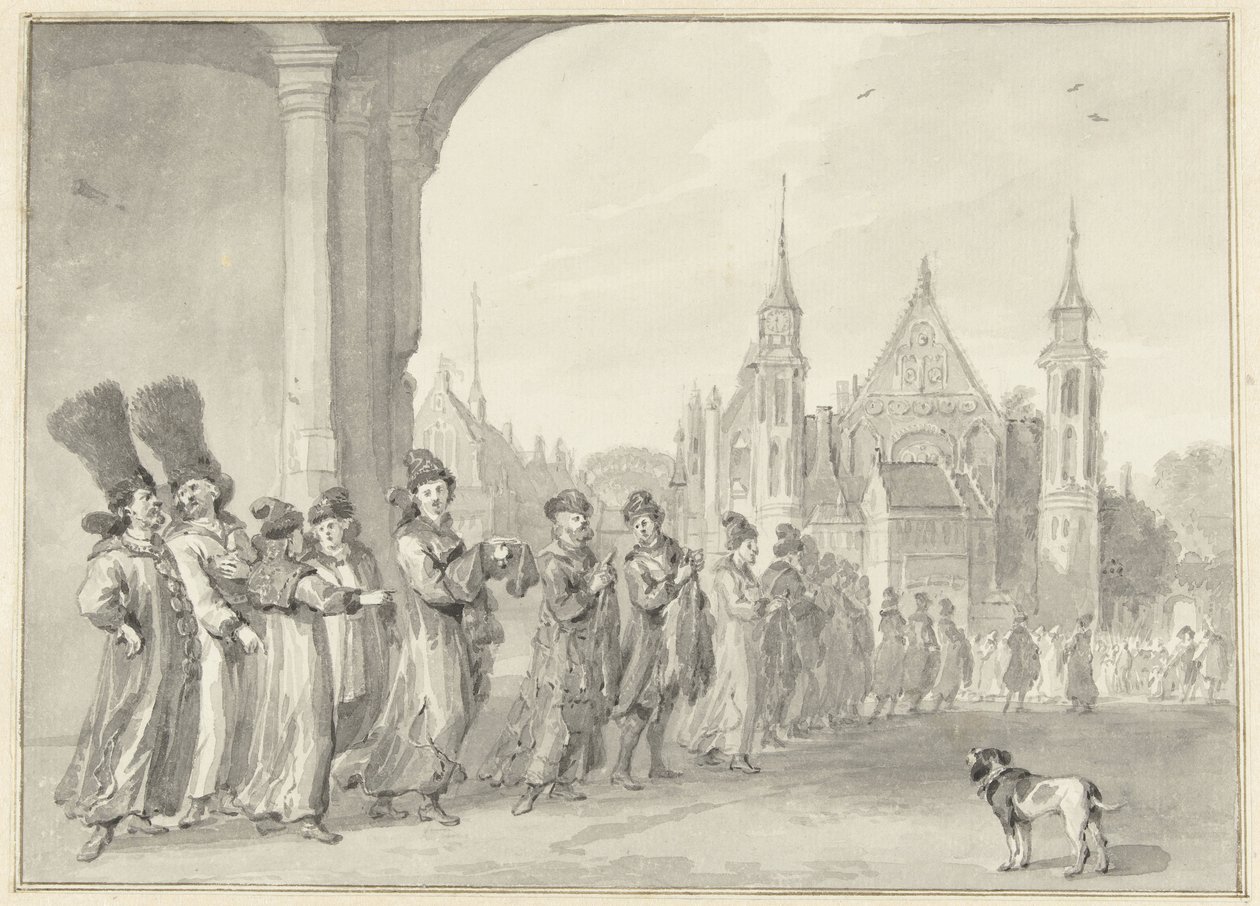 The Embassy of the Tsar of Moscow on the Way to the States General in The Hague, 4 November 1631 by Aert Schouman