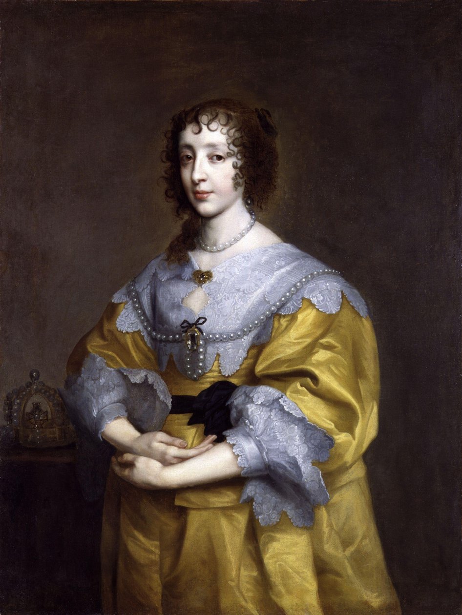Portrait of Henrietta Maria de Bourbon, Queen of England (1609-1669) by after Anthony van Dyck