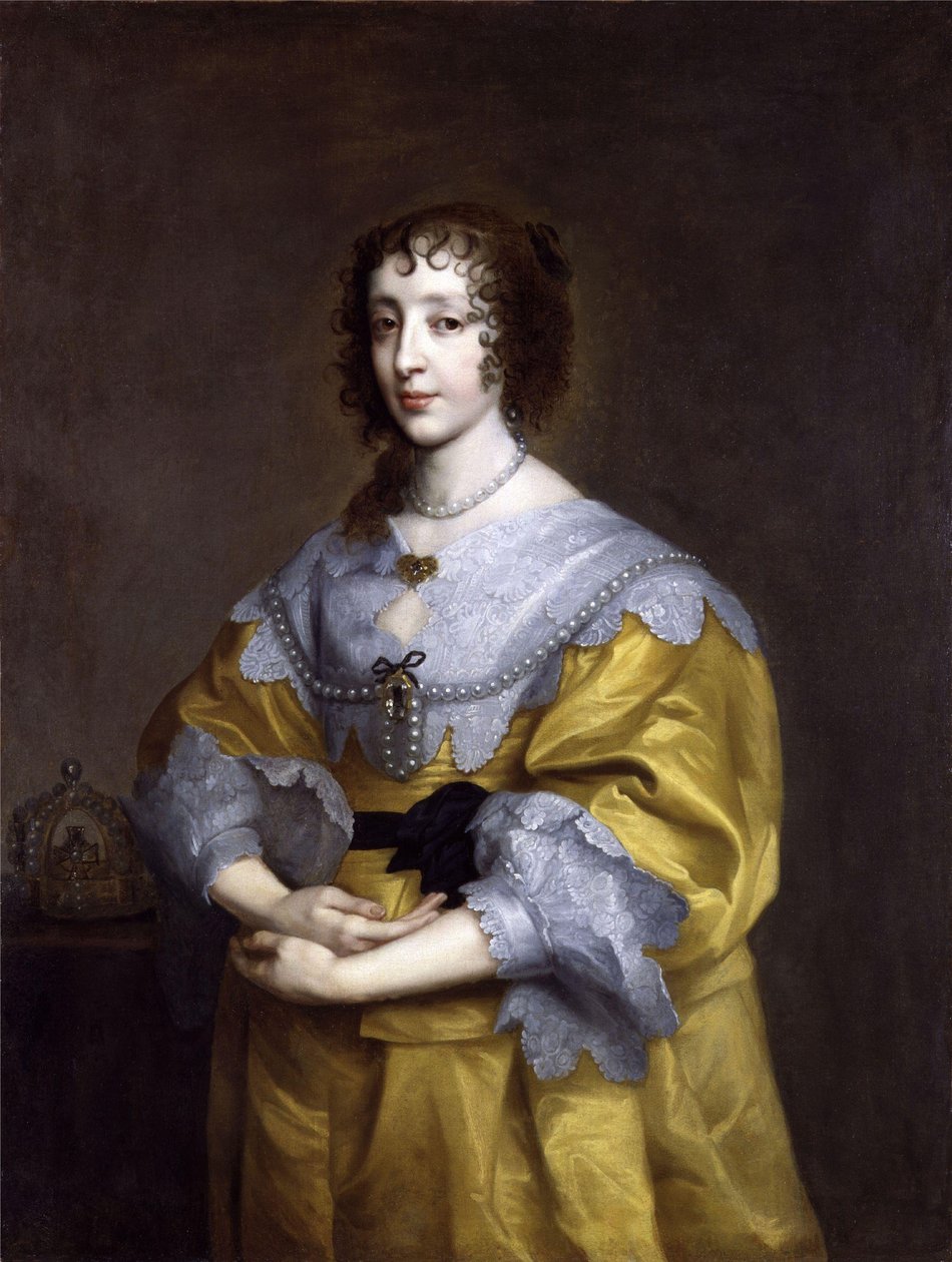 Portrait of Henrietta Maria de Bourbon, Queen of England (1609-1669) by after Anthony van Dyck