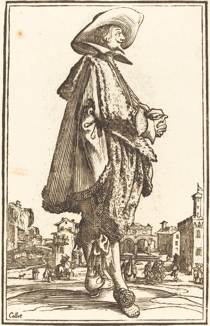 Noble Man with Folded Hands by After Jacques Callot