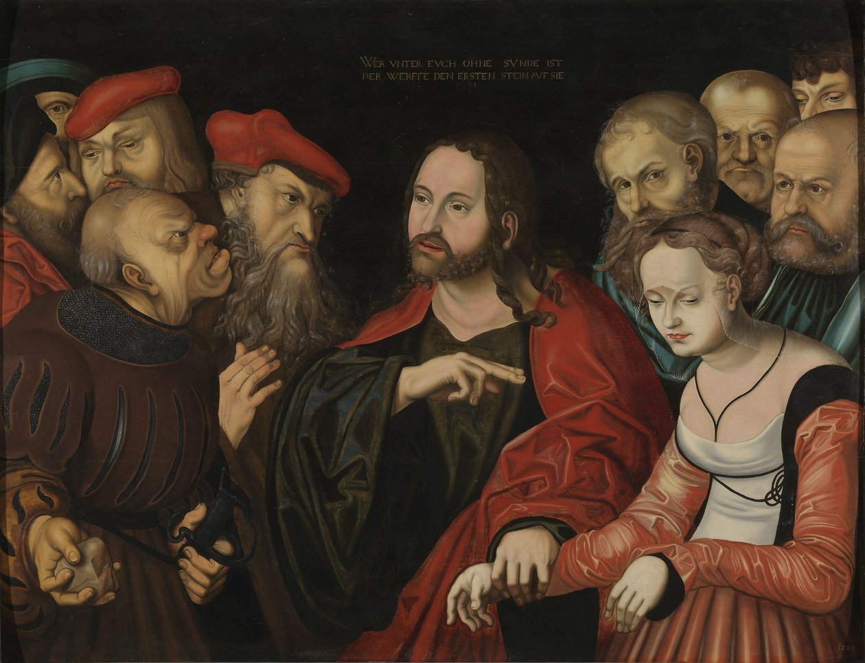 Christ and the Woman Taken in Adultery by after Lucas Cranach the Elder
