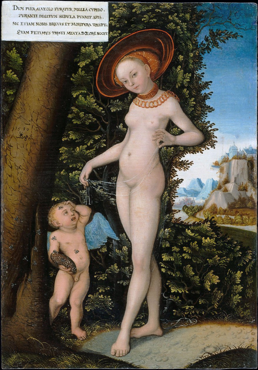 Venus and Cupid, the Honey Thief by after Lucas Cranach the Elder
