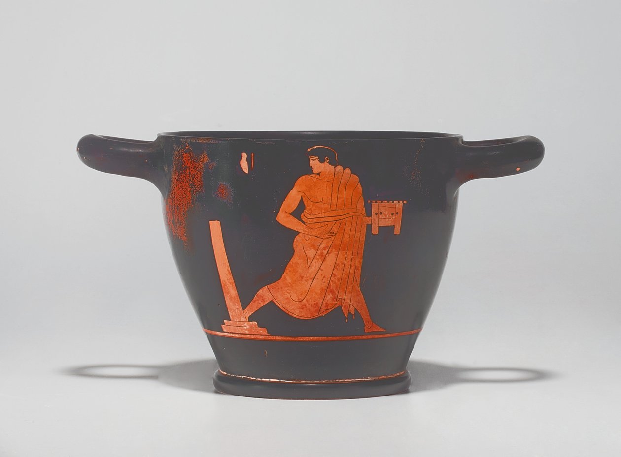 Attic red-figured skyphos, c. mid-5th century BC by Agathon Painter (attr. to)