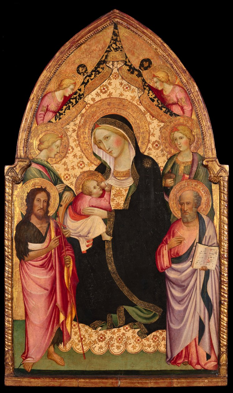 The Madonna of Humility with Saints and Angels by Agnolo (circle of) Gaddi