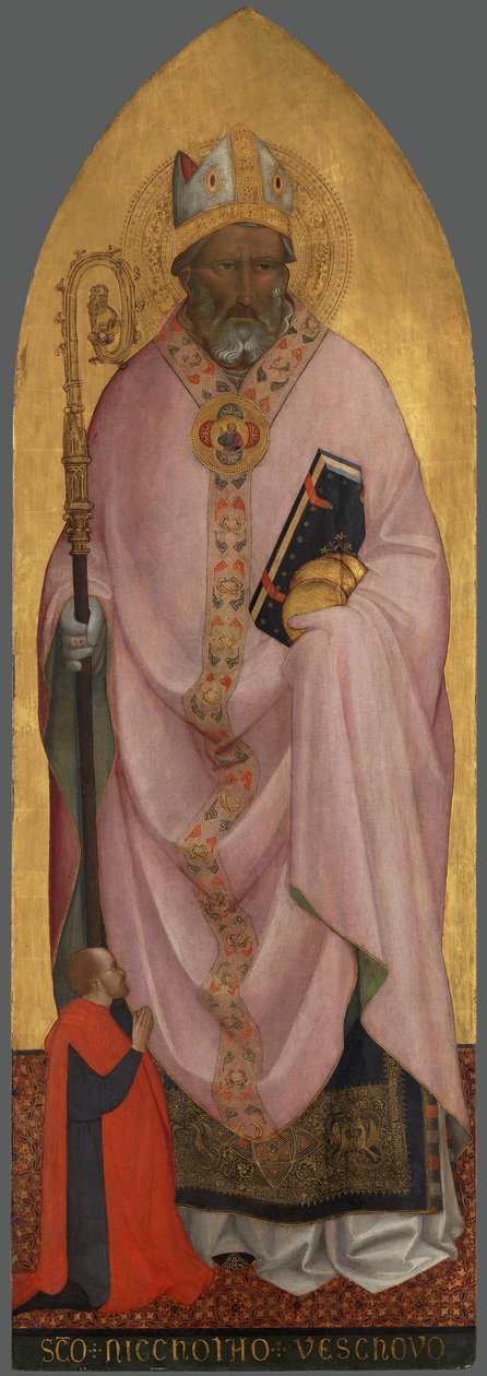 St. Nicholas of Bari with a Donor by Agnolo Gaddi
