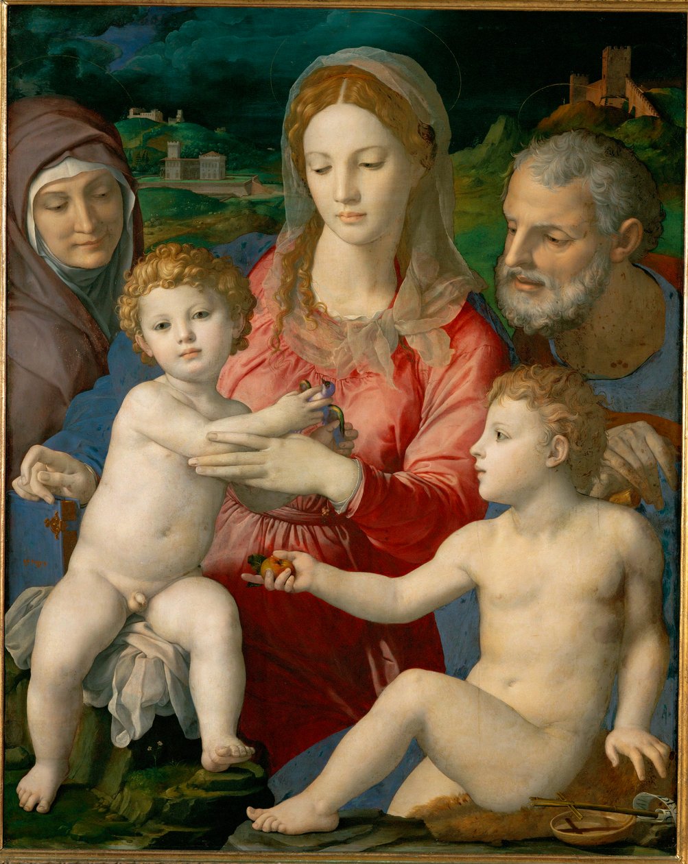 The Holy Family with Saint Anne and Young John by Agnolo di Cosimo Bronzino