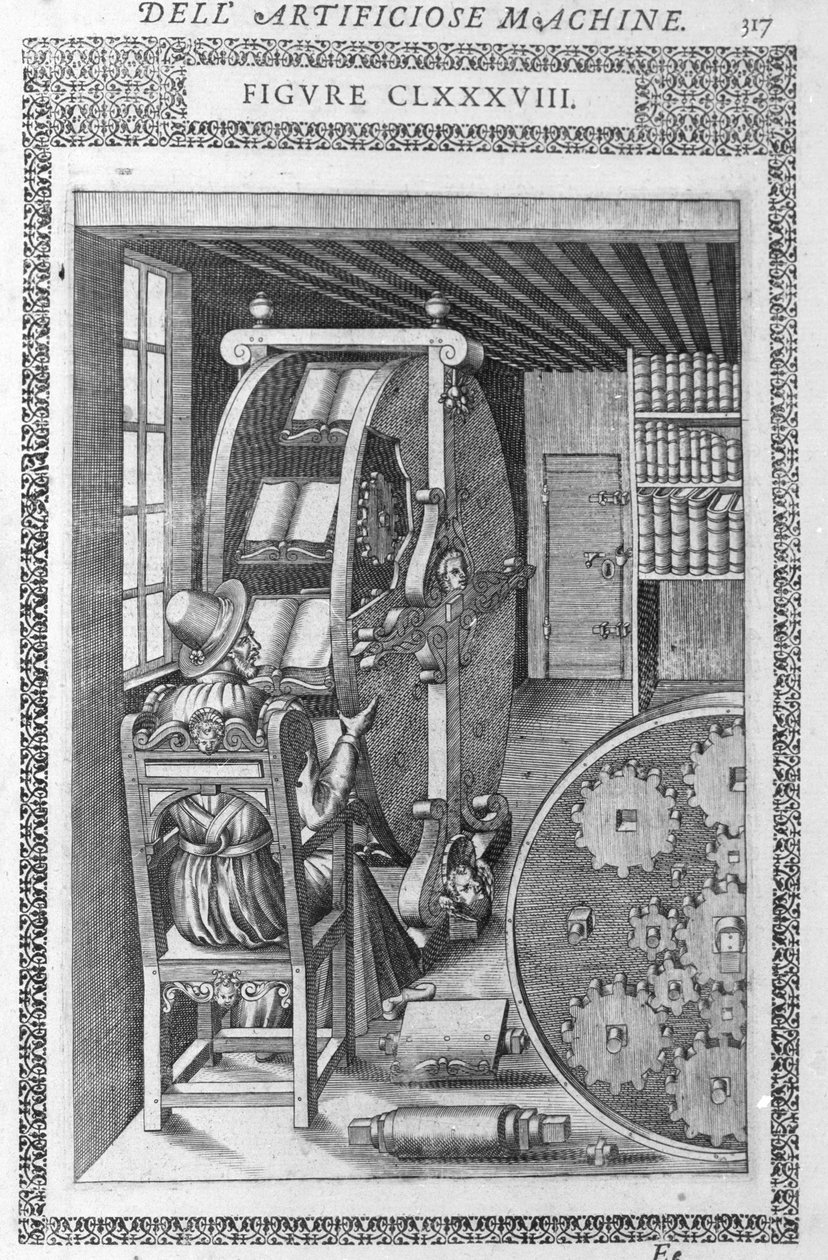 Automatic Library. Based on a Project by Agostino Ramelli in 