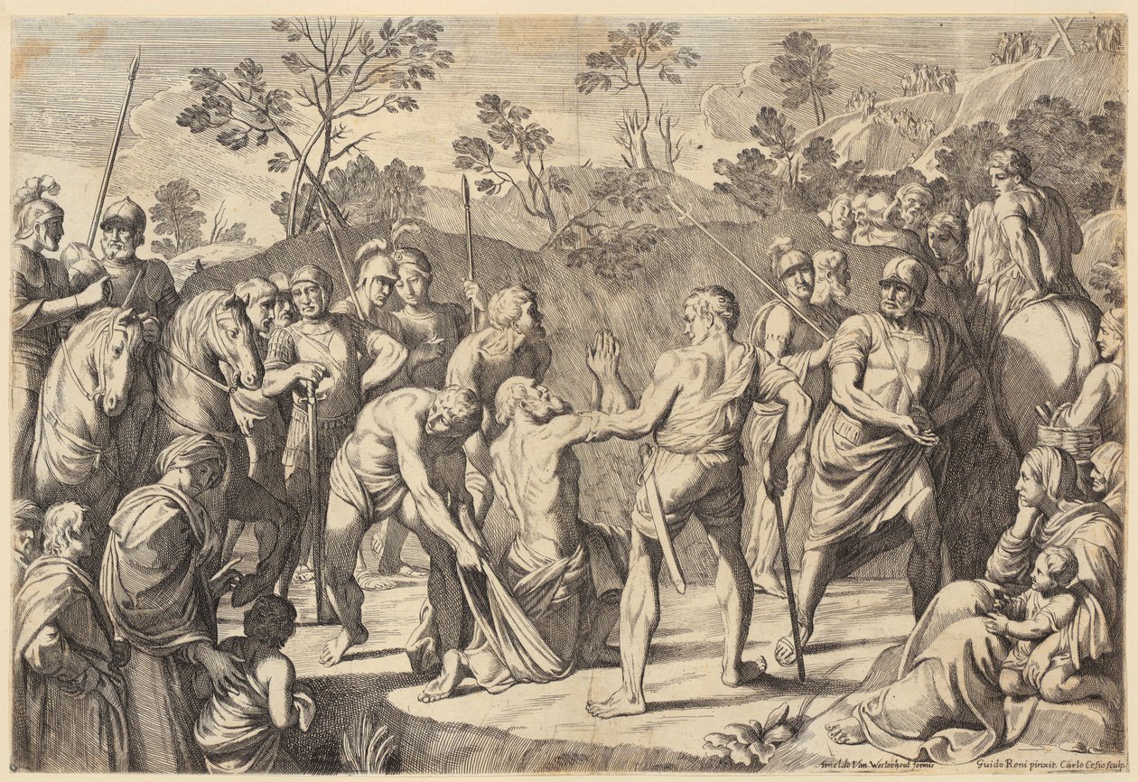 Aeneas Flees from Troy with His Family by Agostino Carracci